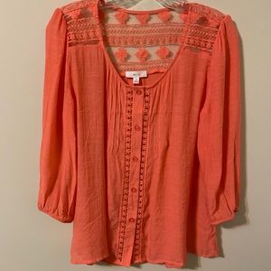 MINE Button Up Front Top size Medium